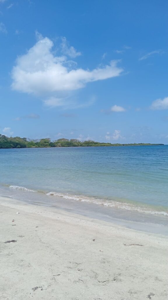 Playa La Angosta frente a Vicina Maris Beach Lodge, Portobelo
